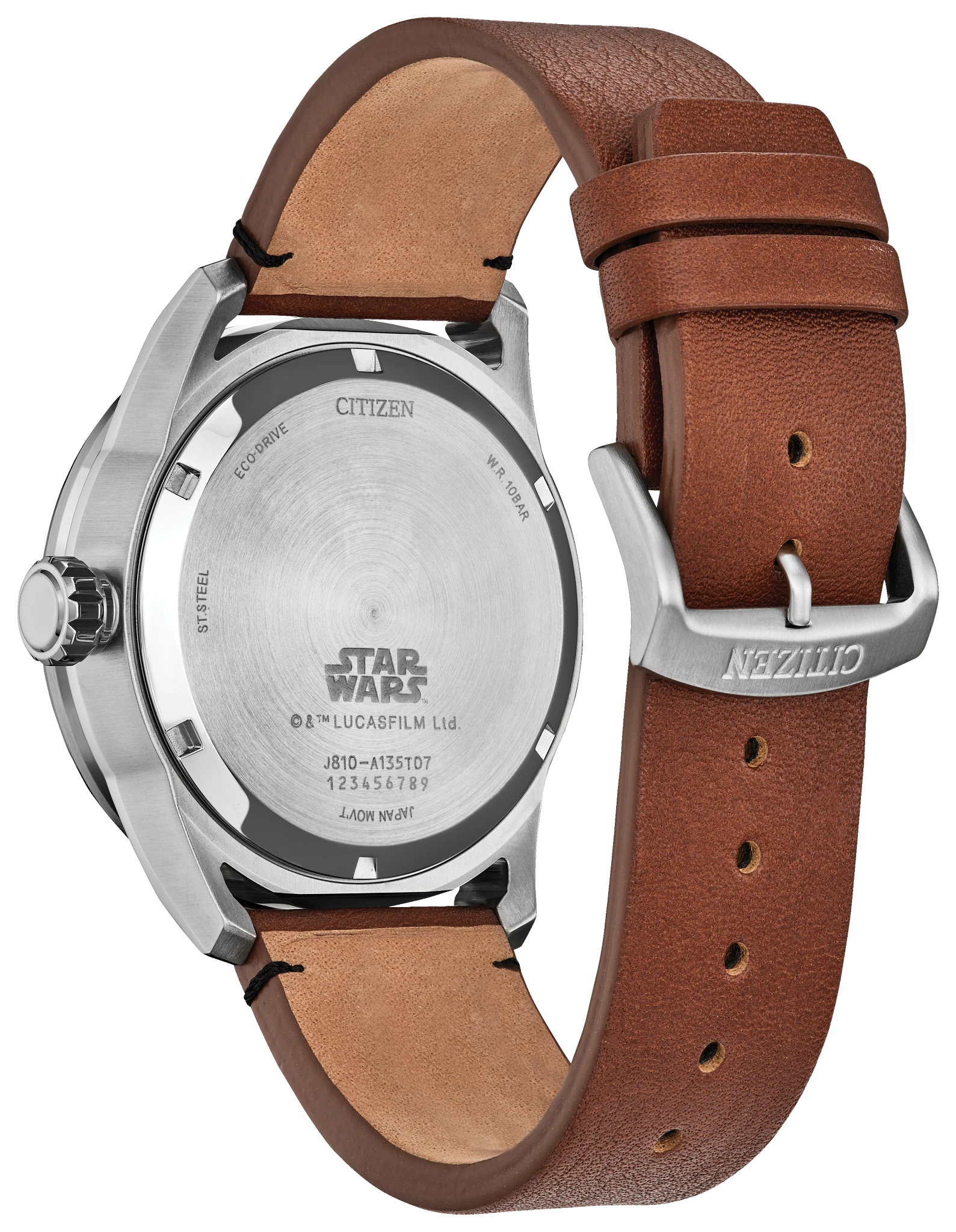 Mando, Bounty Hunter Black Dial Leather Strap AW1730-07W | CITIZEN